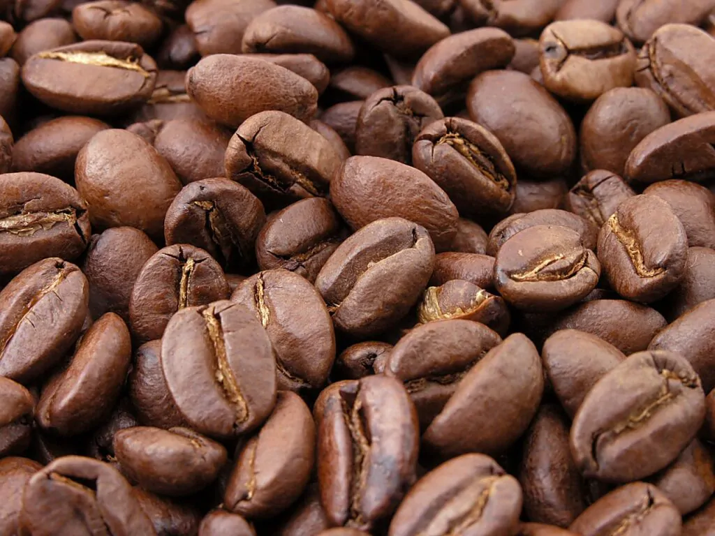 Coffee, coffee beans, roasted