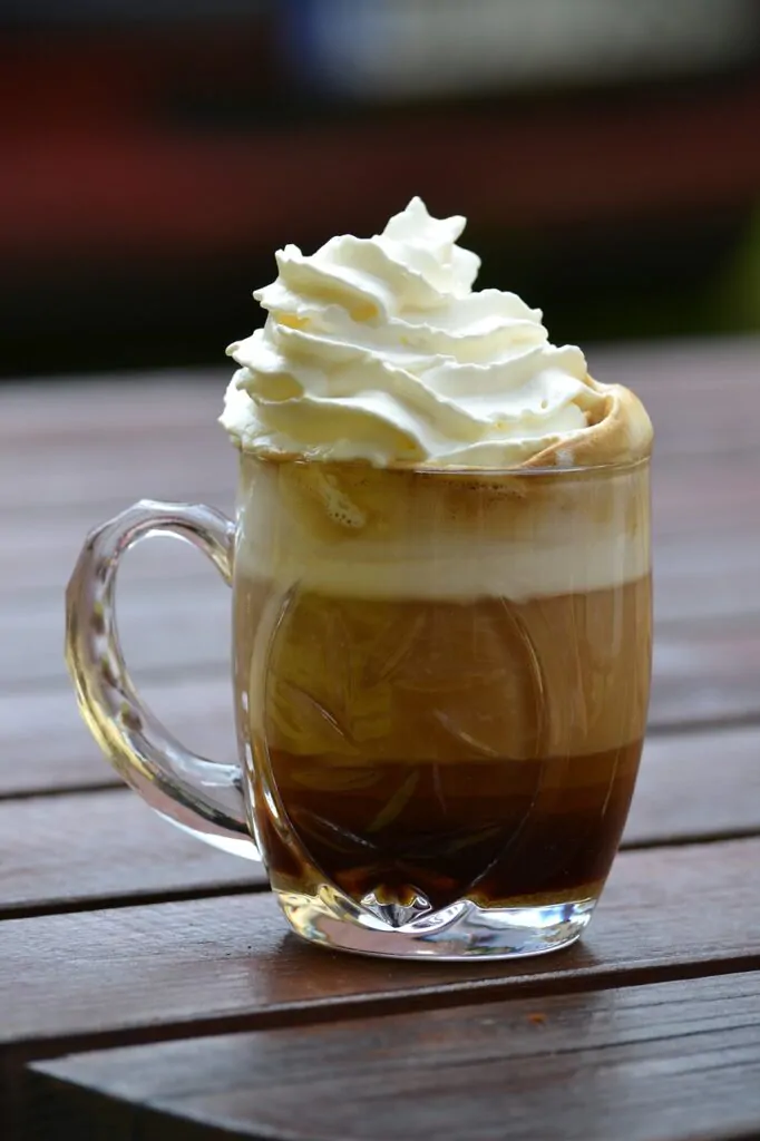 coffee, cup, whipped cream
