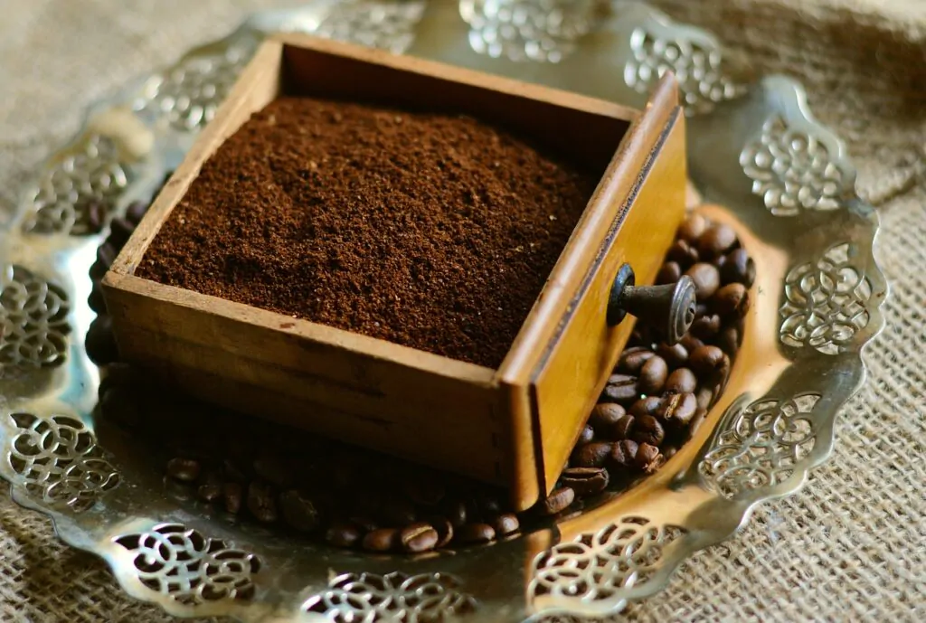 coffee powder, ground coffee, coffee beans