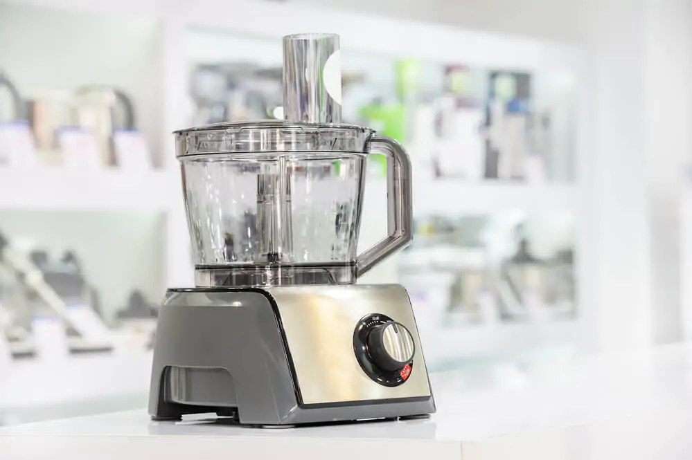 food processor appliance displayed in a retail store