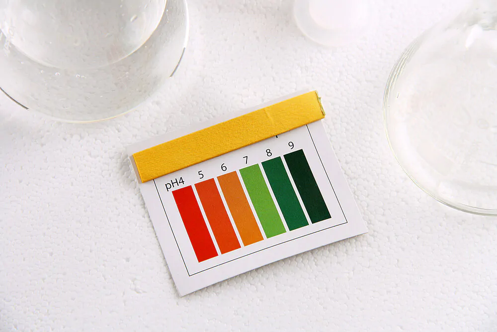 pH strip indicator