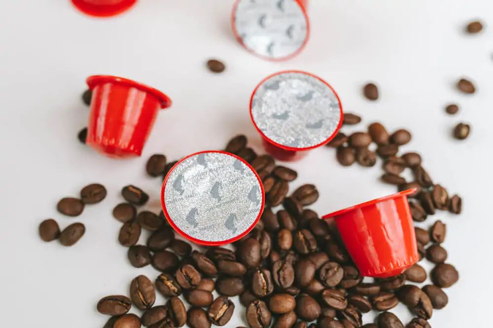 red colored Julius Meinl coffee capsules