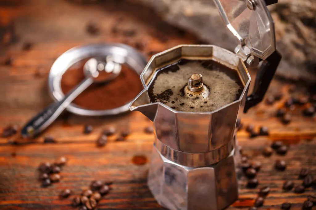 Espresso in moka pot old coffee maker. Do Moka pots make espresso?