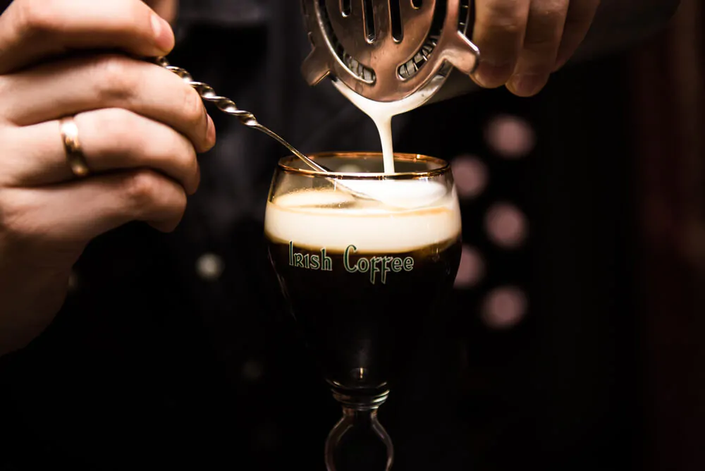 What cream is best for Irish coffee - Irish Coffee cups with cream