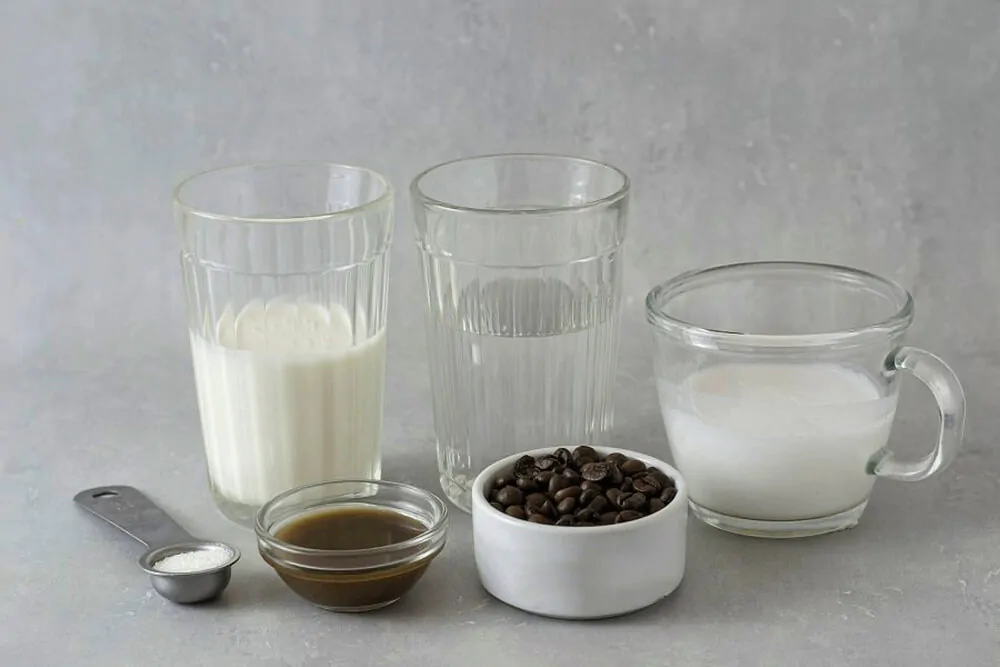 Prepare all the necessary ingredients for making Barley iced coffee