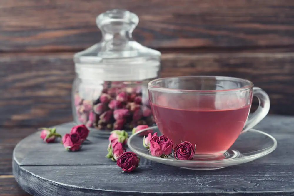 The popular pink-gold drink is the product of boiling rose petals and buds