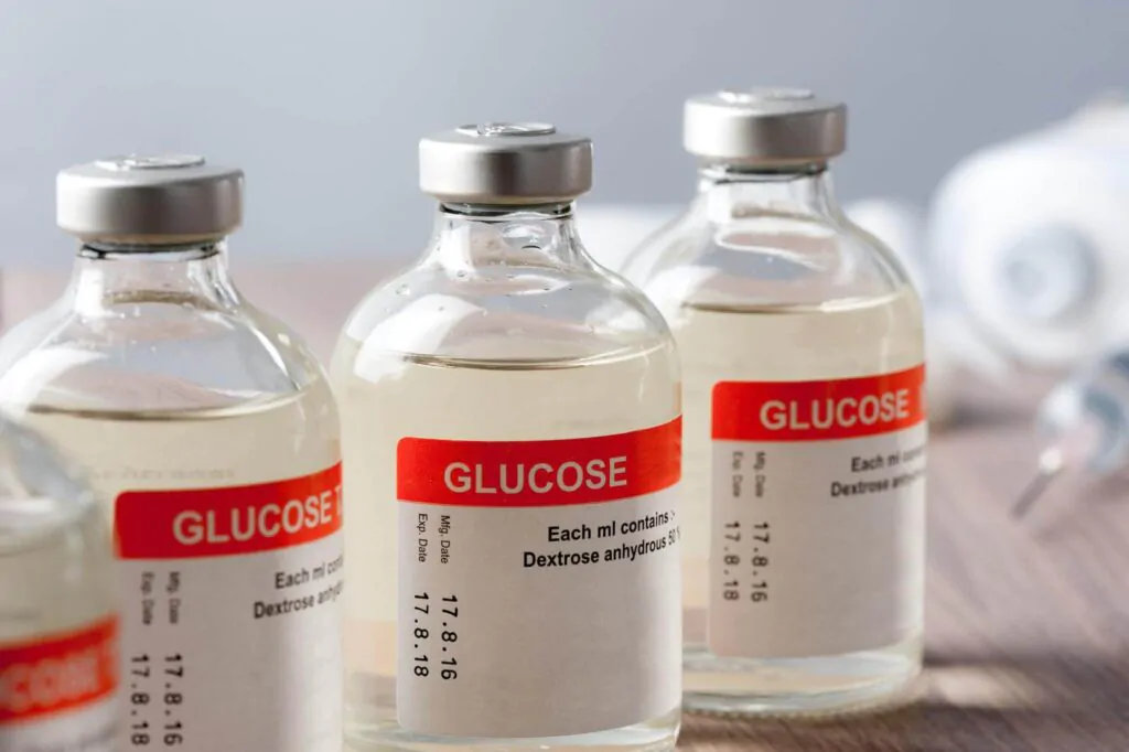 bottle of glucose