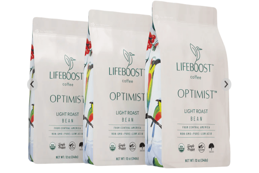 How much caffeine is in lifeboost coffee?