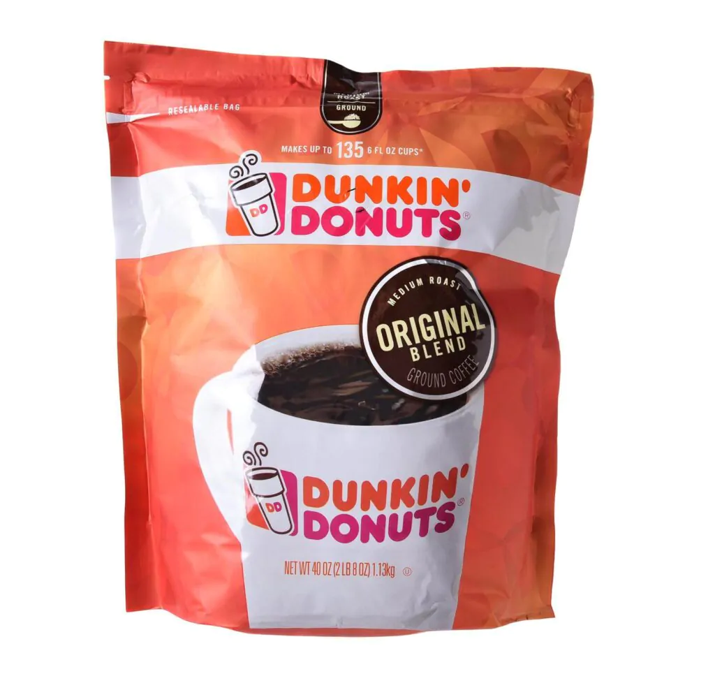 A 40-ounce bag of Dunkin Donuts Coffee Medium Roast