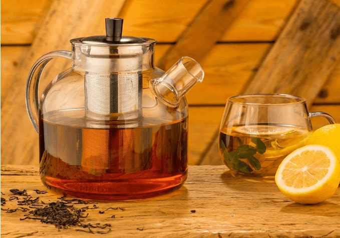 Glass Teapot with Removable Infuser, Ehugos Stovetop Safe Large Tea Pot
