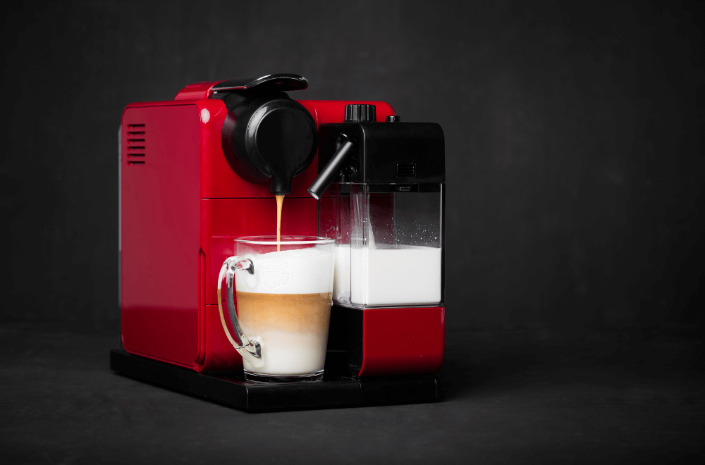 Cappuccino and espresso coffee machine