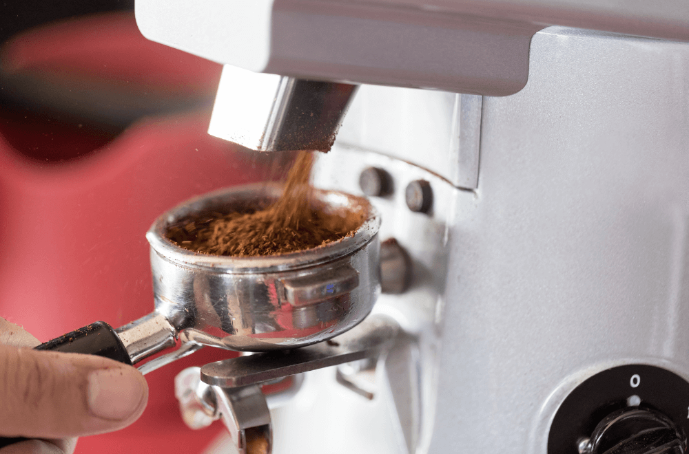 fresh ground espresso coffee