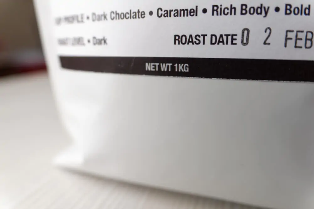 Coffee bean roasting date background