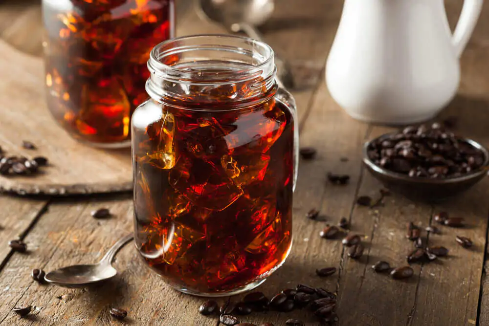 Cold brew vs. hot brew: Two jars of cold brew