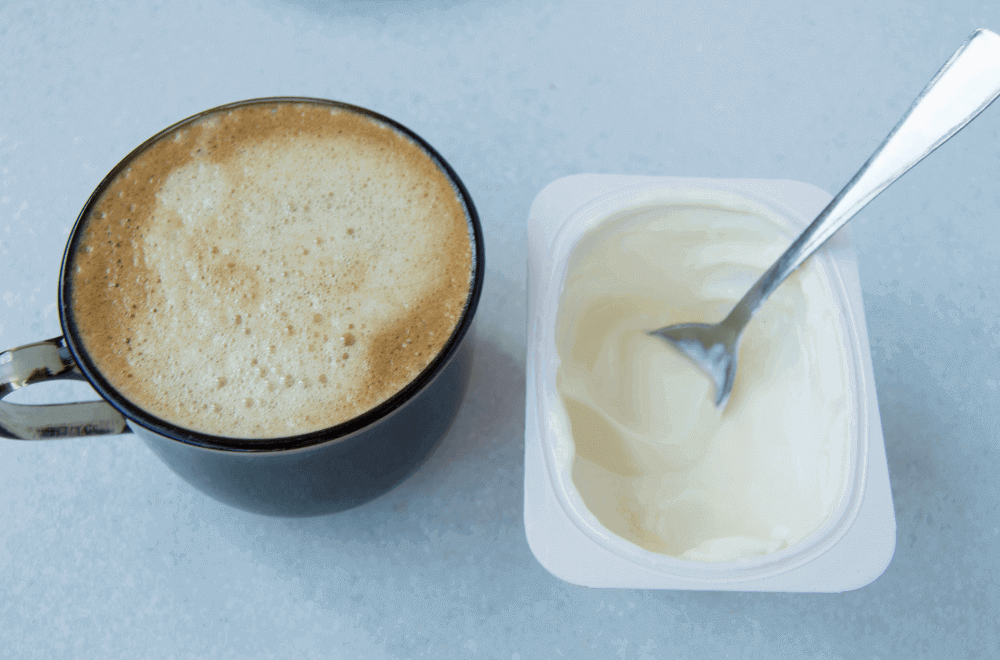 Can you put yogurt in coffee