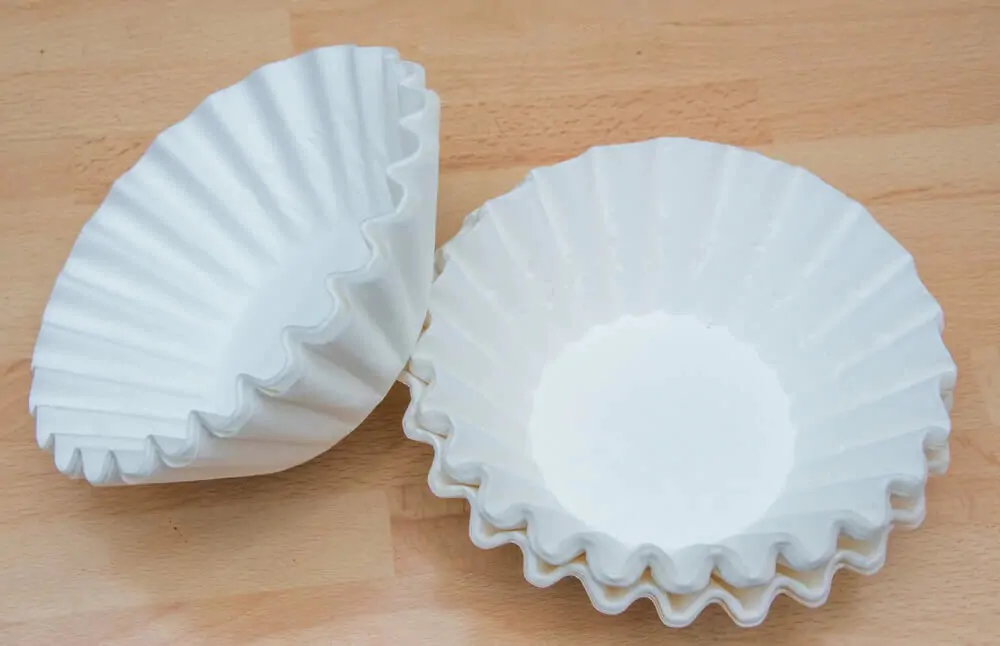White round coffee filters