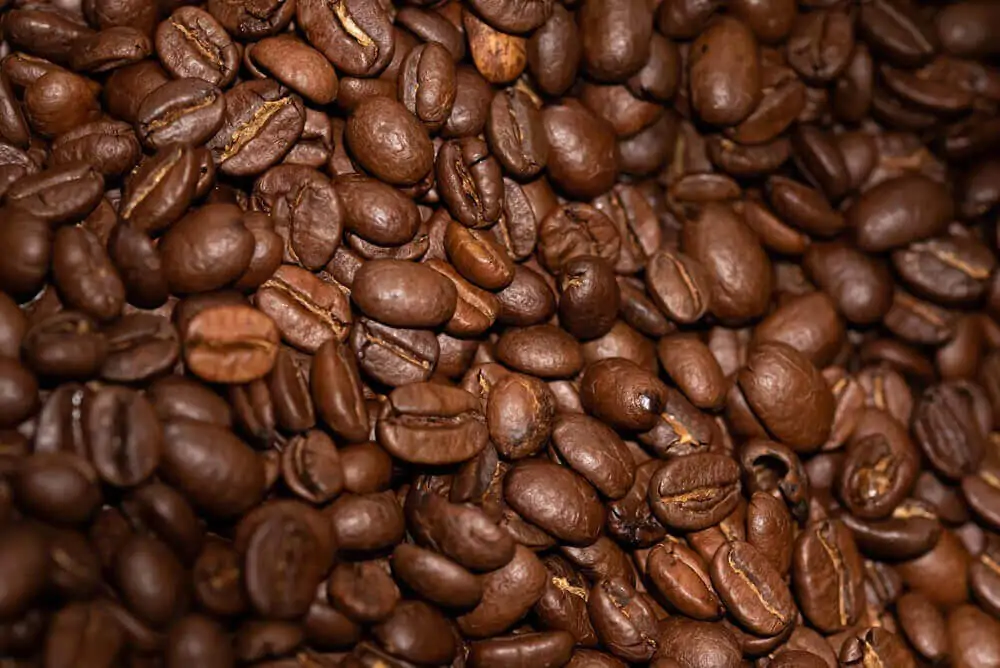 dark roasted Kona coffee beans