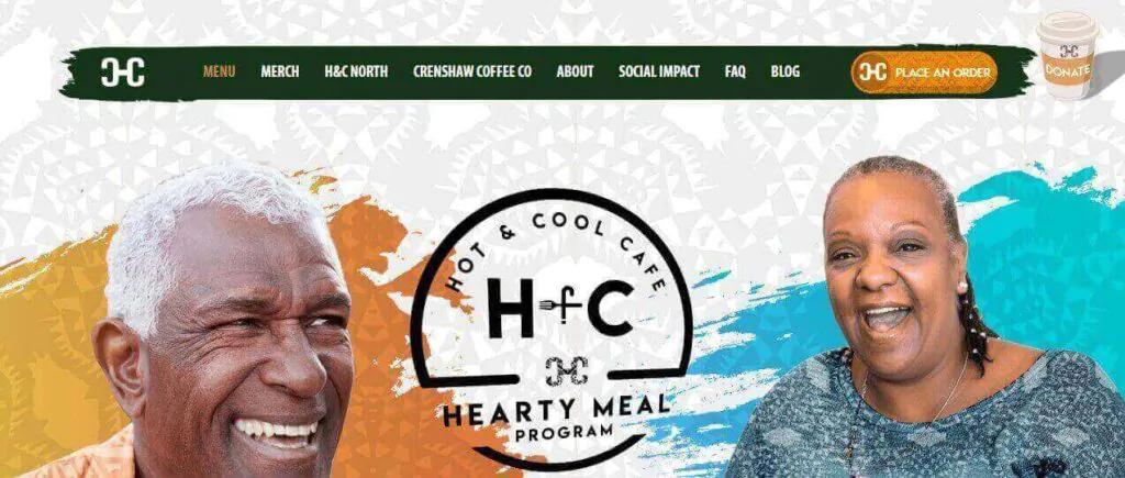 Hot and cool cafe website