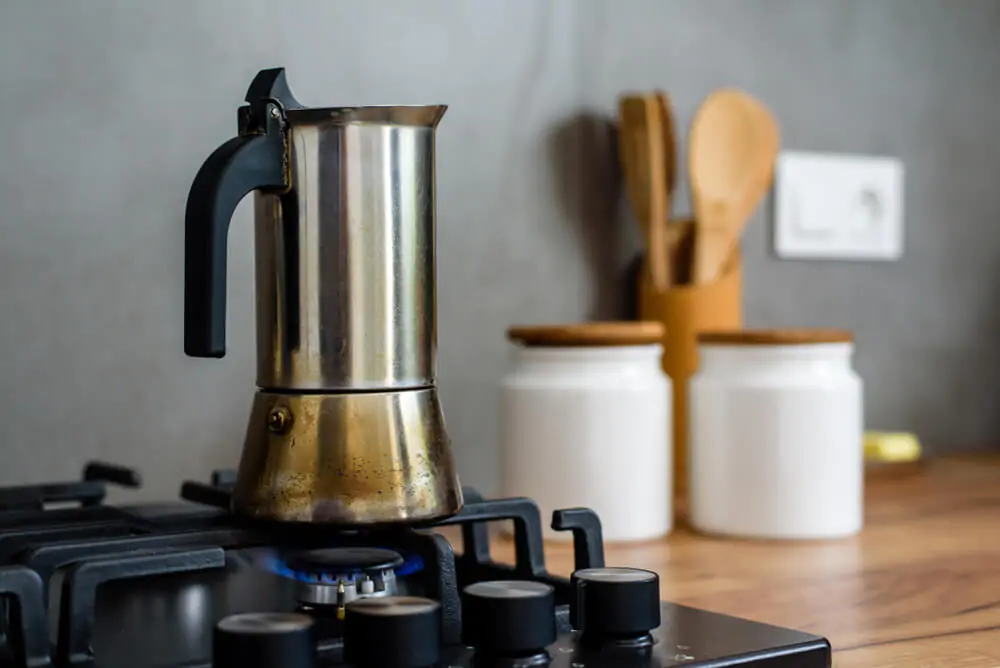 A coffee percolator works on a stovetop