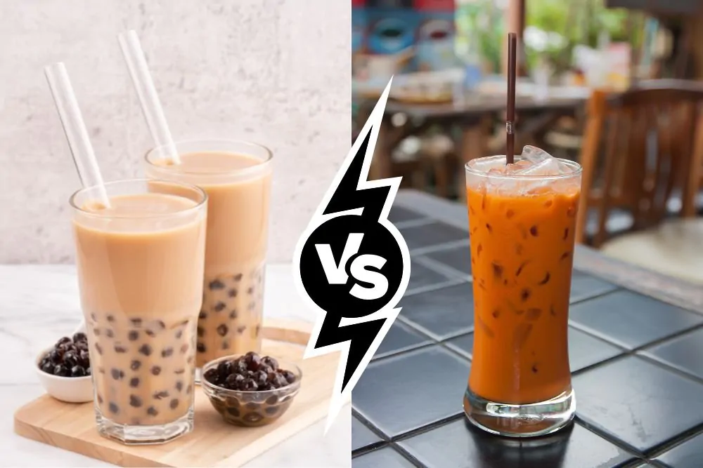 Bubble tea vs. Thai tea