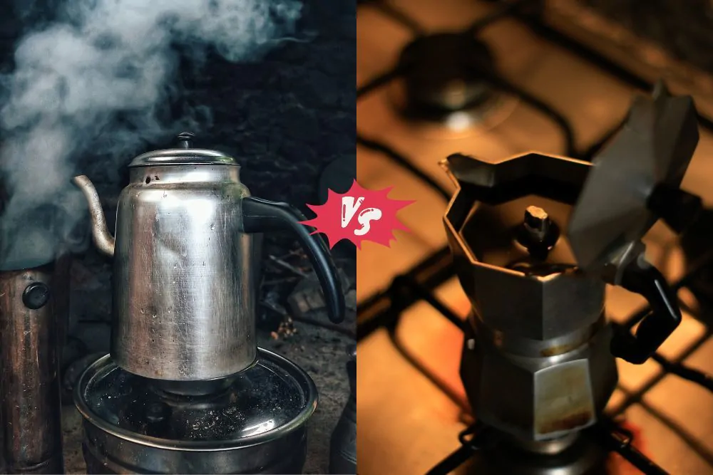 Coffee percolator vs. Moka pot