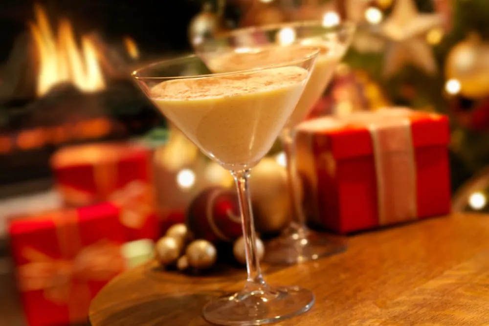 Eggnog martini at Christmas time