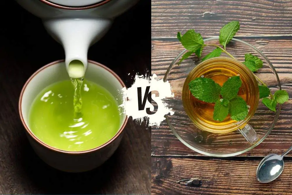 Green tea vs. peppermint tea