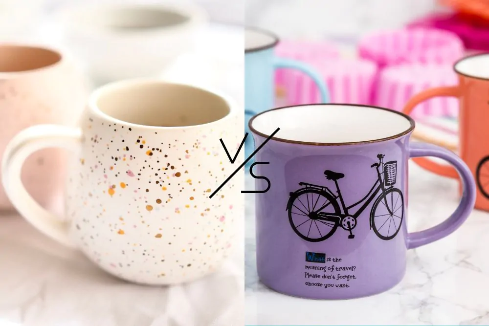 Porcelain vs. ceramic coffee mugs
