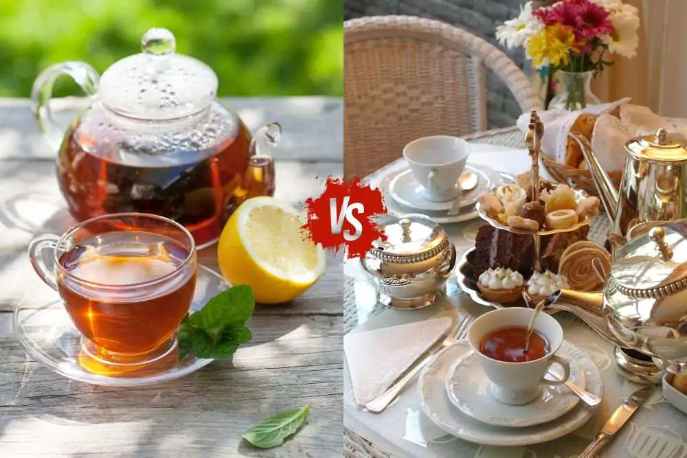 Breakfast tea vs. afternoon tea