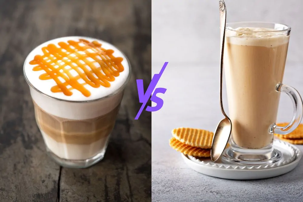 Caramel macchiato vs. Vanilla latte